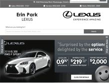 Tablet Screenshot of erinparklexus.com